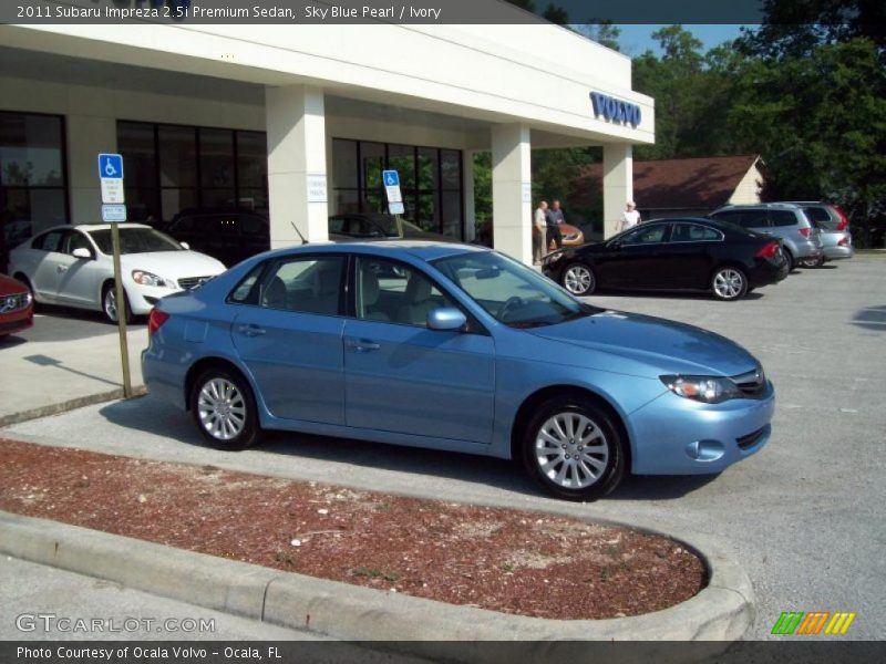 Sky Blue Pearl / Ivory 2011 Subaru Impreza 2.5i Premium Sedan