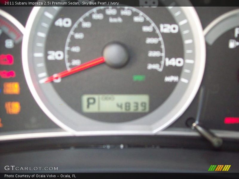 Sky Blue Pearl / Ivory 2011 Subaru Impreza 2.5i Premium Sedan