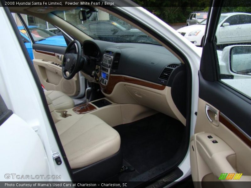 Powder White Pearl / Beige 2008 Hyundai Santa Fe Limited