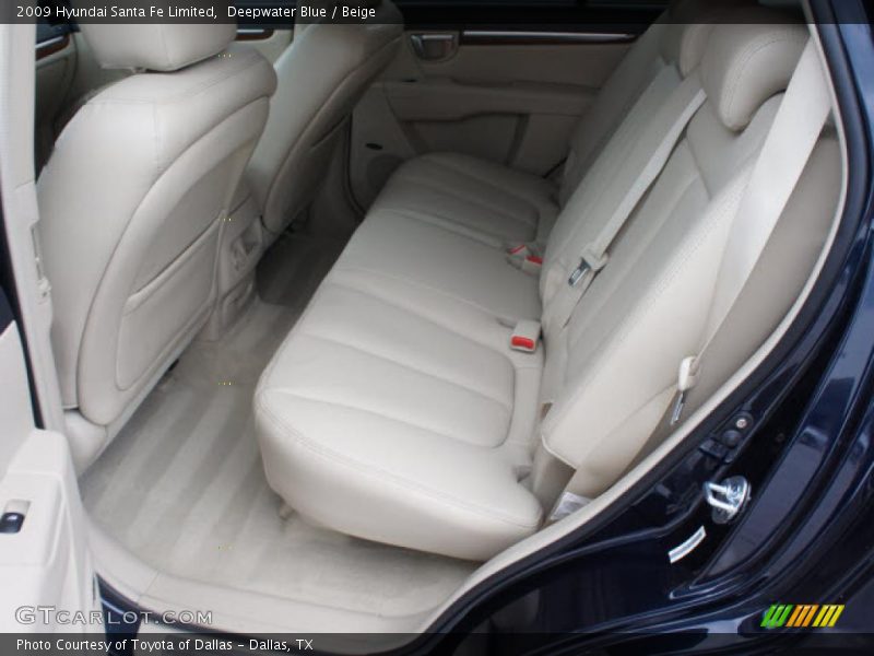 Deepwater Blue / Beige 2009 Hyundai Santa Fe Limited