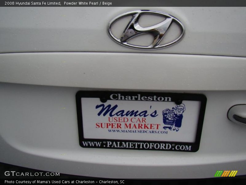 Powder White Pearl / Beige 2008 Hyundai Santa Fe Limited