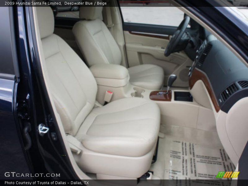 Deepwater Blue / Beige 2009 Hyundai Santa Fe Limited