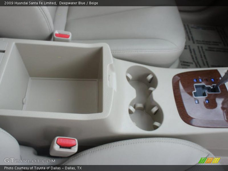 Deepwater Blue / Beige 2009 Hyundai Santa Fe Limited