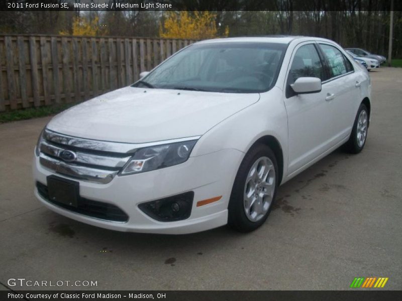 White Suede / Medium Light Stone 2011 Ford Fusion SE