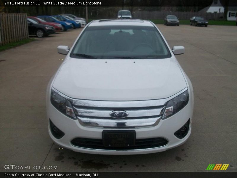 White Suede / Medium Light Stone 2011 Ford Fusion SE