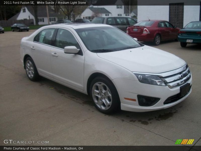 White Suede / Medium Light Stone 2011 Ford Fusion SE