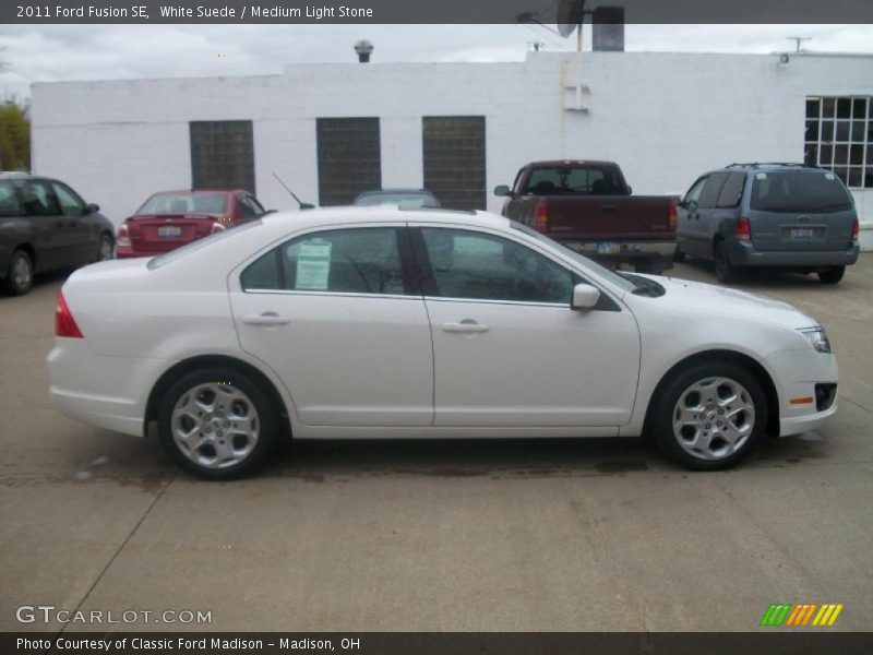 White Suede / Medium Light Stone 2011 Ford Fusion SE