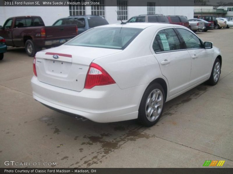 White Suede / Medium Light Stone 2011 Ford Fusion SE