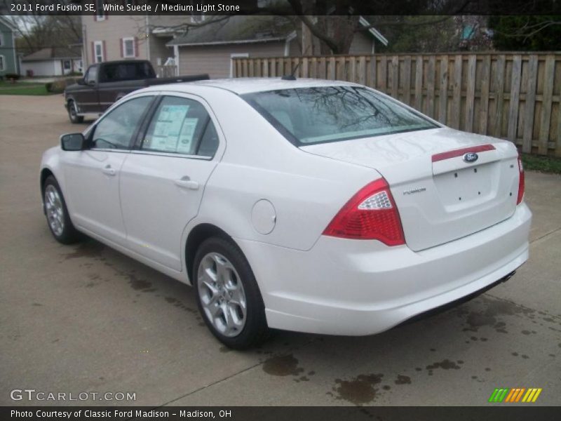 White Suede / Medium Light Stone 2011 Ford Fusion SE
