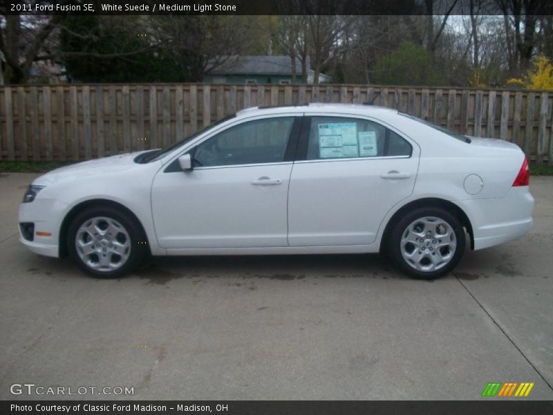 White Suede / Medium Light Stone 2011 Ford Fusion SE