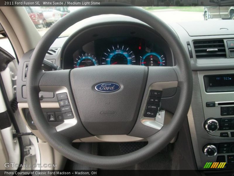 White Suede / Medium Light Stone 2011 Ford Fusion SE