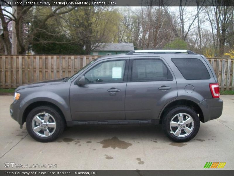 Sterling Grey Metallic / Charcoal Black 2011 Ford Escape Limited