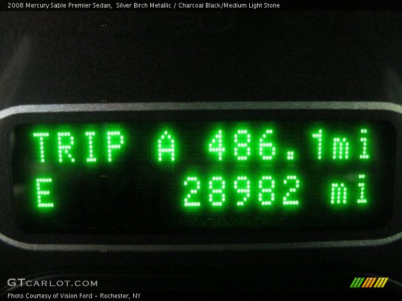 Silver Birch Metallic / Charcoal Black/Medium Light Stone 2008 Mercury Sable Premier Sedan