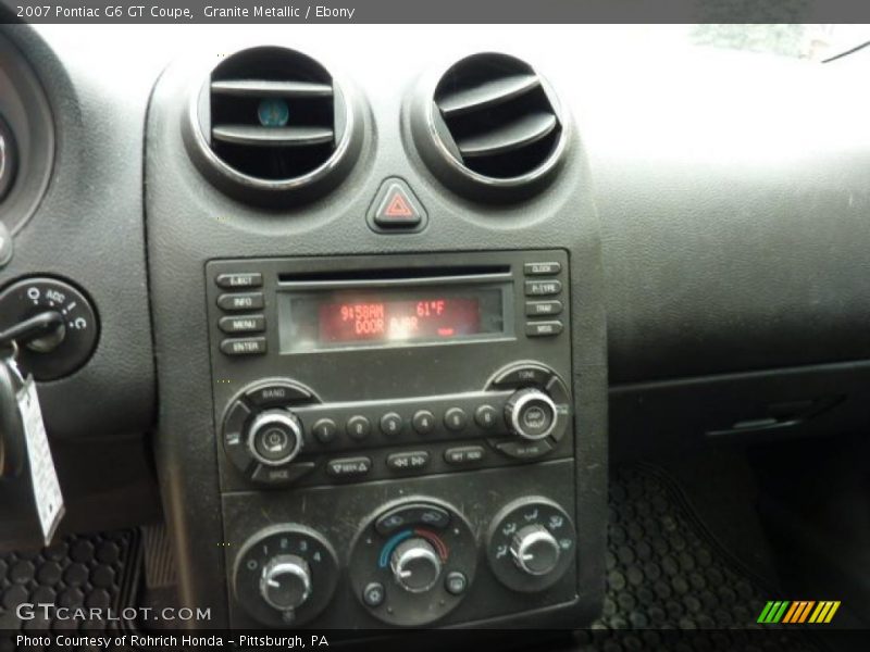 Granite Metallic / Ebony 2007 Pontiac G6 GT Coupe