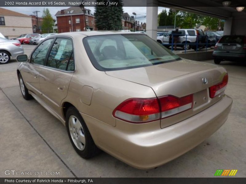 Naples Gold Metallic / Ivory 2002 Honda Accord EX V6 Sedan