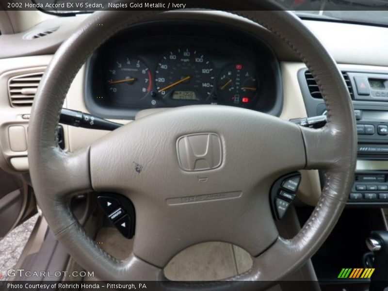 Naples Gold Metallic / Ivory 2002 Honda Accord EX V6 Sedan