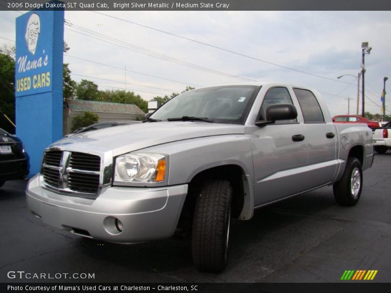 Bright Silver Metallic / Medium Slate Gray 2006 Dodge Dakota SLT Quad Cab