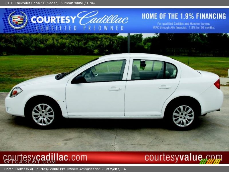 Summit White / Gray 2010 Chevrolet Cobalt LS Sedan