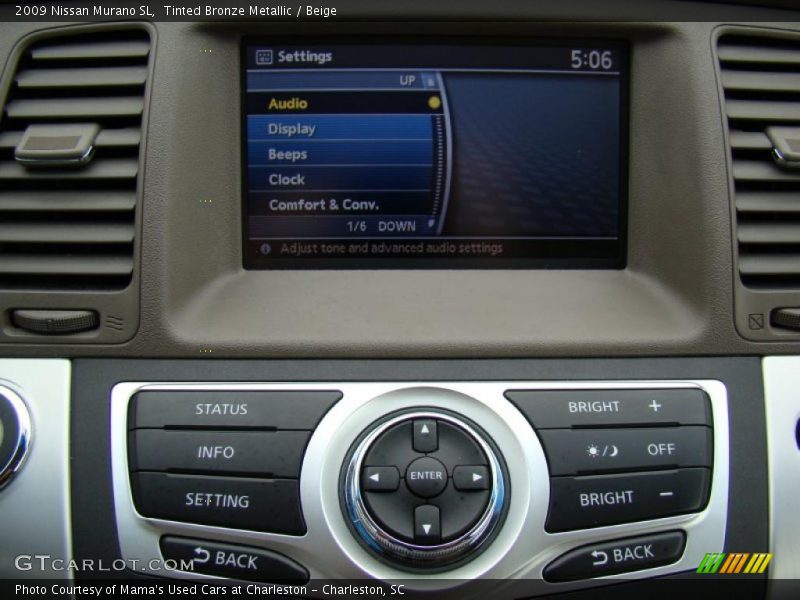 Tinted Bronze Metallic / Beige 2009 Nissan Murano SL