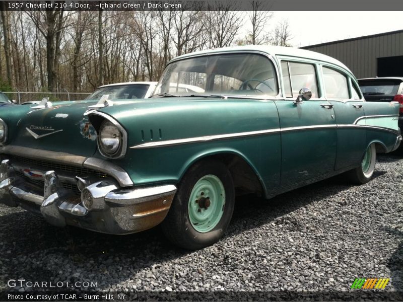 Highland Green / Dark Green 1957 Chevrolet 210 4 Door