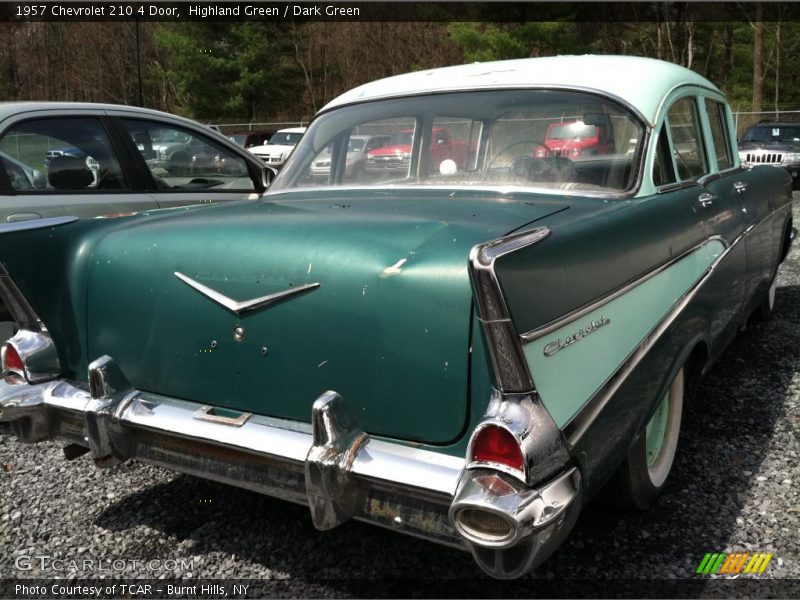 Highland Green / Dark Green 1957 Chevrolet 210 4 Door