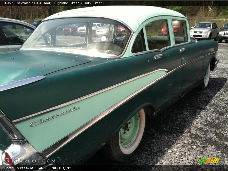 Highland Green / Dark Green 1957 Chevrolet 210 4 Door