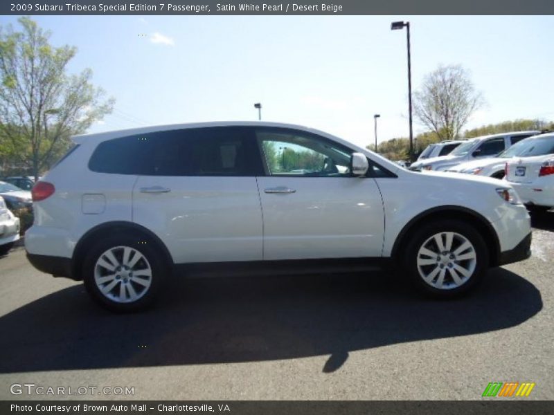 Satin White Pearl / Desert Beige 2009 Subaru Tribeca Special Edition 7 Passenger