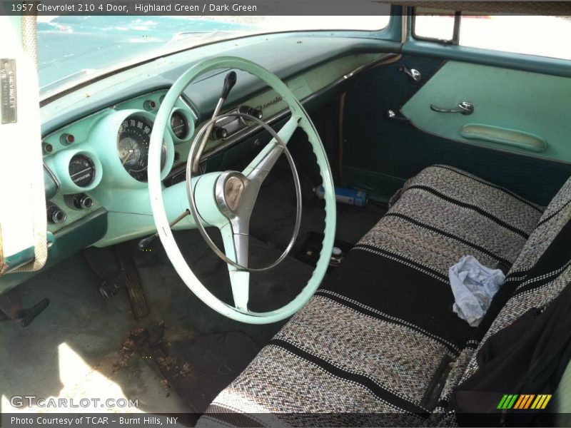  1957 210 4 Door Dark Green Interior