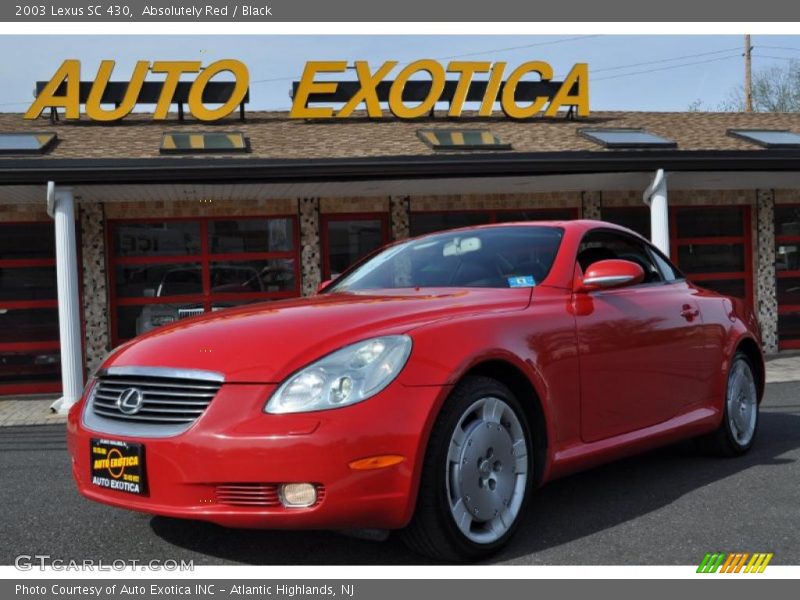 Absolutely Red / Black 2003 Lexus SC 430