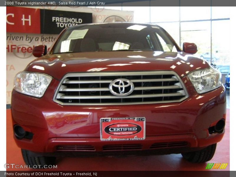 Salsa Red Pearl / Ash Gray 2008 Toyota Highlander 4WD