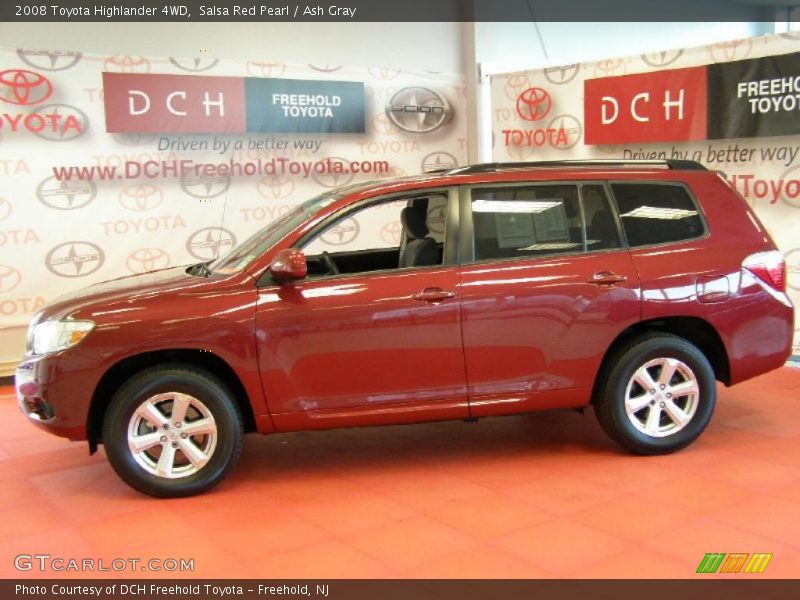 Salsa Red Pearl / Ash Gray 2008 Toyota Highlander 4WD