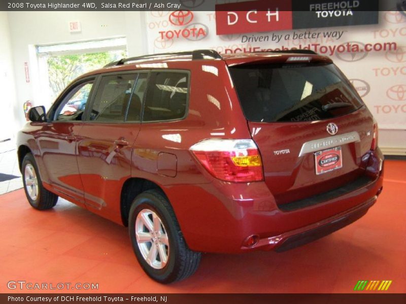 Salsa Red Pearl / Ash Gray 2008 Toyota Highlander 4WD