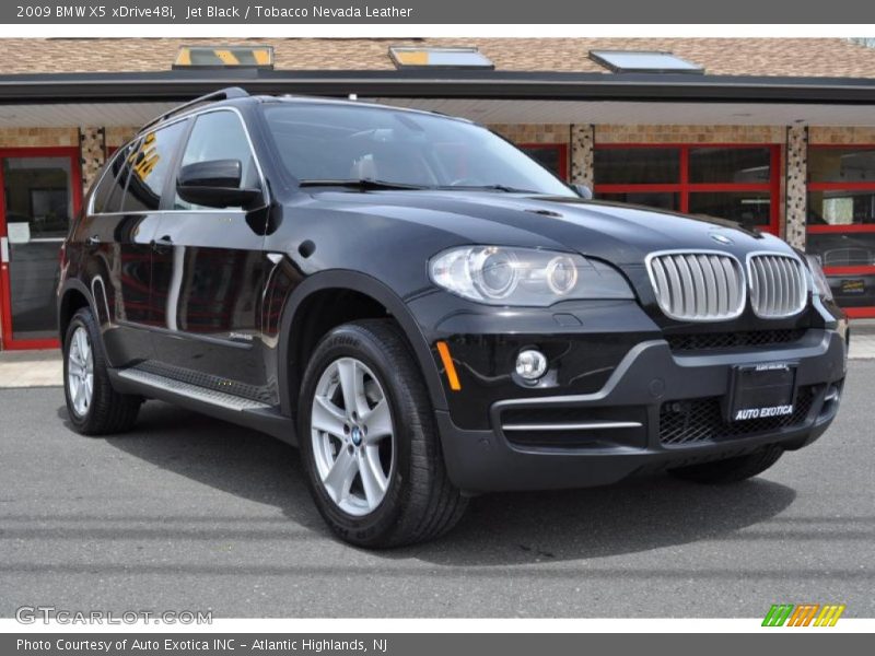 Jet Black / Tobacco Nevada Leather 2009 BMW X5 xDrive48i