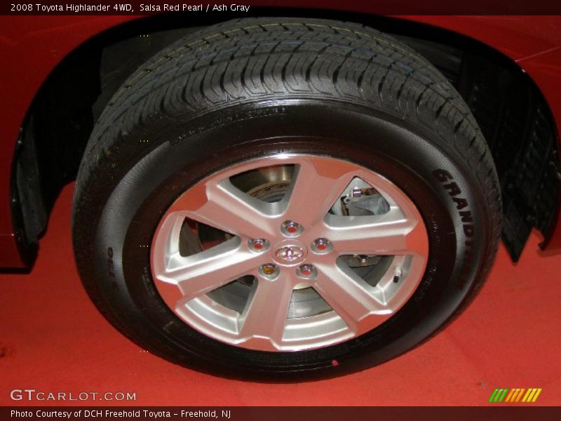 Salsa Red Pearl / Ash Gray 2008 Toyota Highlander 4WD
