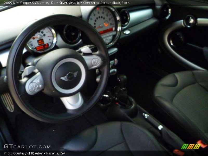 Dark Silver Metallic / Checkered Carbon Black/Black 2009 Mini Cooper S Clubman