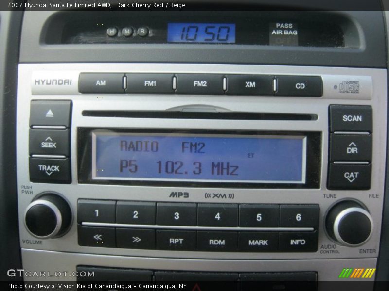 Dark Cherry Red / Beige 2007 Hyundai Santa Fe Limited 4WD