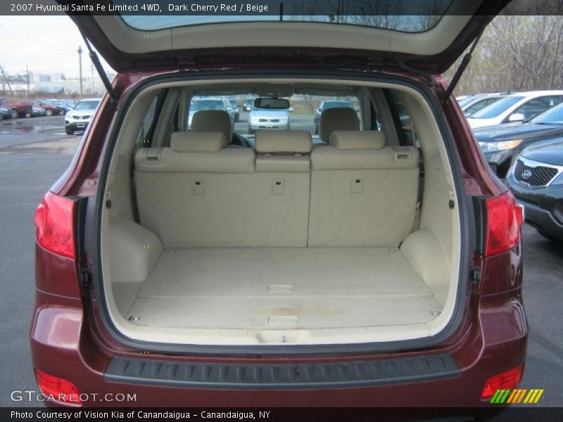 Dark Cherry Red / Beige 2007 Hyundai Santa Fe Limited 4WD