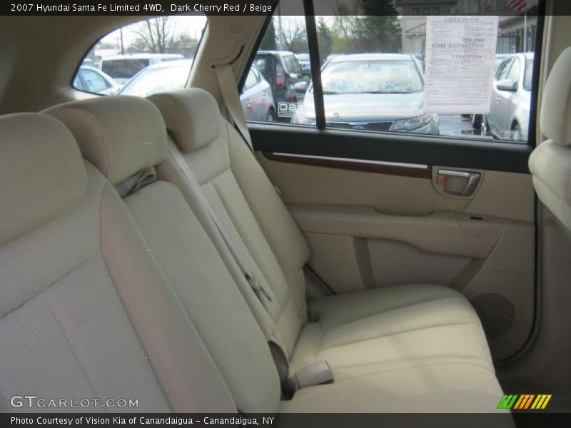 Dark Cherry Red / Beige 2007 Hyundai Santa Fe Limited 4WD