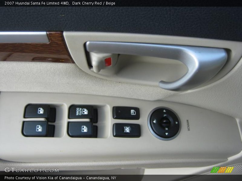 Dark Cherry Red / Beige 2007 Hyundai Santa Fe Limited 4WD