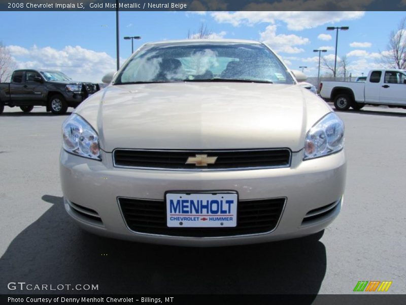 Gold Mist Metallic / Neutral Beige 2008 Chevrolet Impala LS