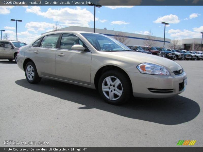Gold Mist Metallic / Neutral Beige 2008 Chevrolet Impala LS