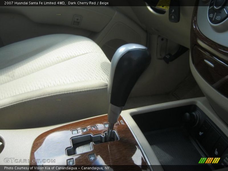 Dark Cherry Red / Beige 2007 Hyundai Santa Fe Limited 4WD