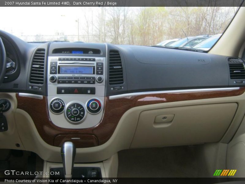 Dark Cherry Red / Beige 2007 Hyundai Santa Fe Limited 4WD