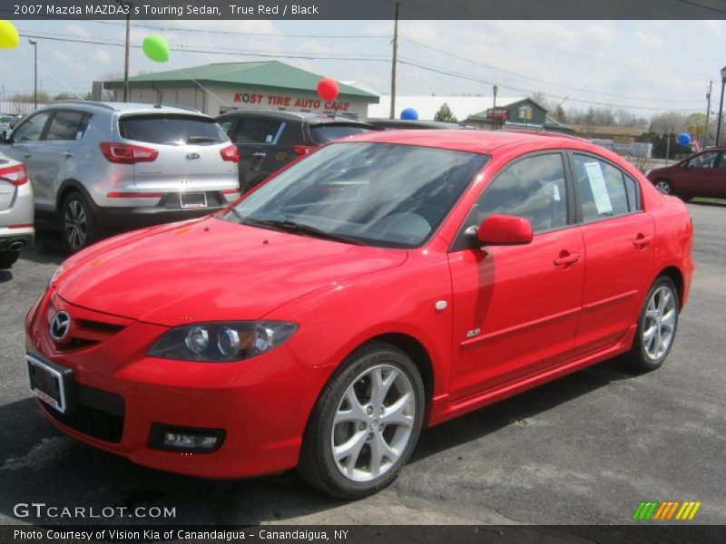 True Red / Black 2007 Mazda MAZDA3 s Touring Sedan