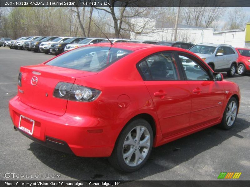 True Red / Black 2007 Mazda MAZDA3 s Touring Sedan