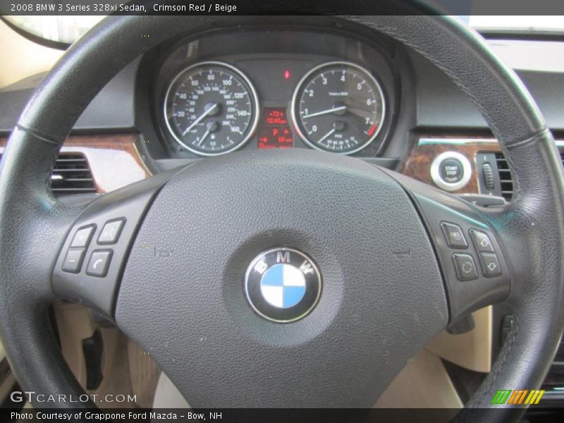 Crimson Red / Beige 2008 BMW 3 Series 328xi Sedan