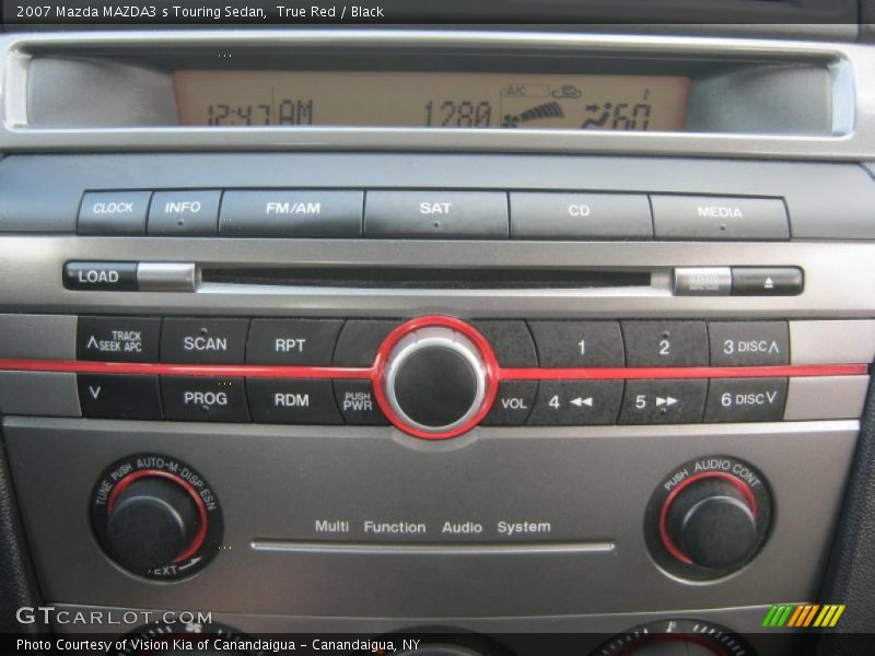 True Red / Black 2007 Mazda MAZDA3 s Touring Sedan
