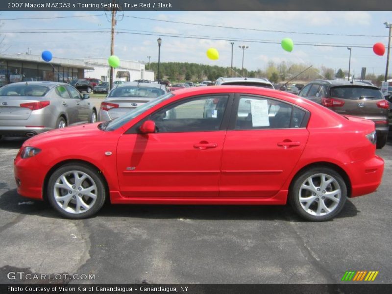 True Red / Black 2007 Mazda MAZDA3 s Touring Sedan