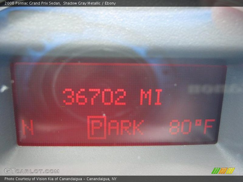 Shadow Gray Metallic / Ebony 2008 Pontiac Grand Prix Sedan