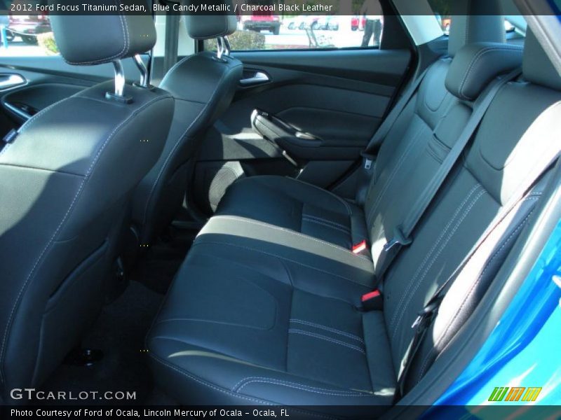  2012 Focus Titanium Sedan Charcoal Black Leather Interior